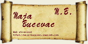 Maja Bučevac vizit kartica